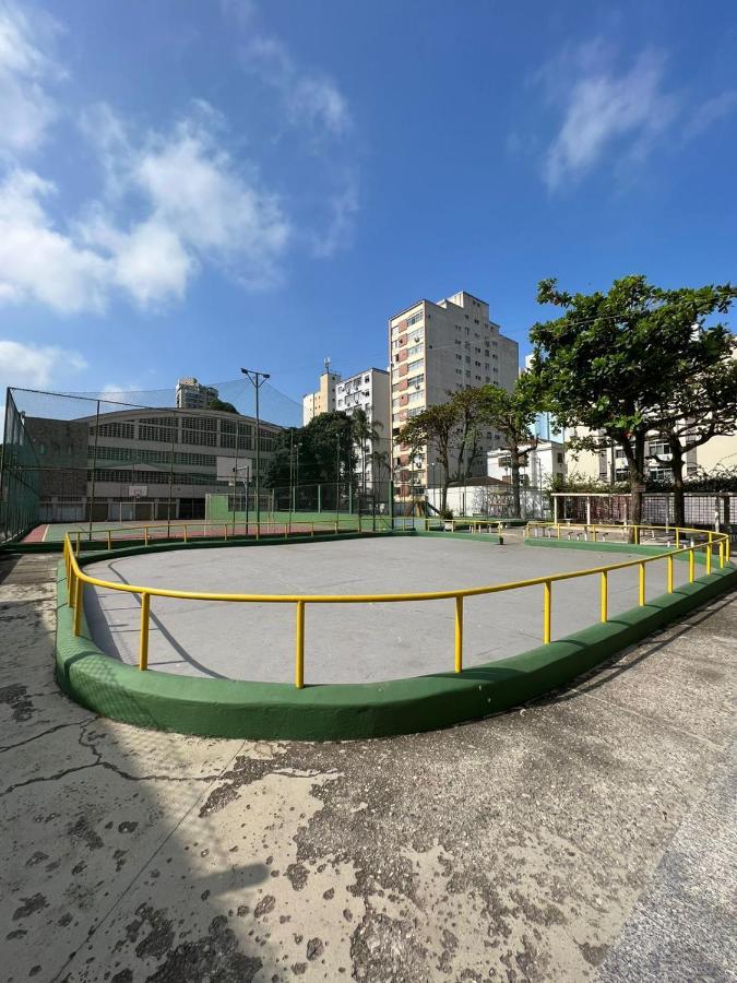 Lindo Apartamento Em Frente A Praia - Santos Apartman Kültér fotó
